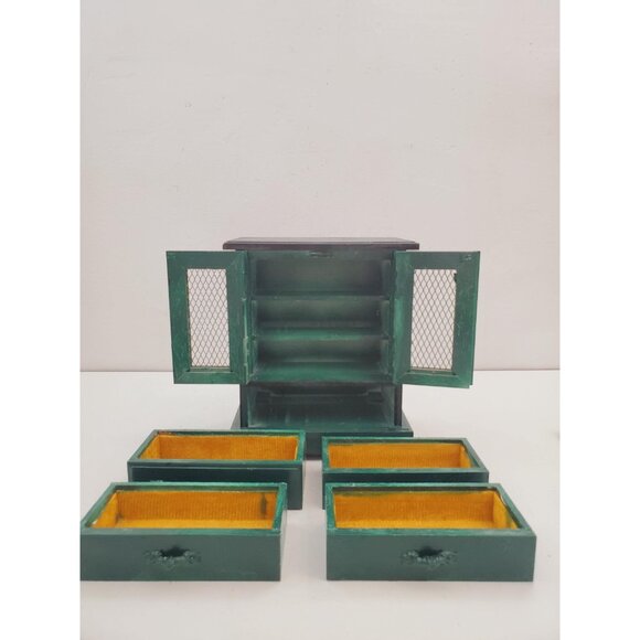 Vintage Gunther Mele 1970's wooden jewelry box. Jewellery with drawers. Vintage - Picture 8 of 10